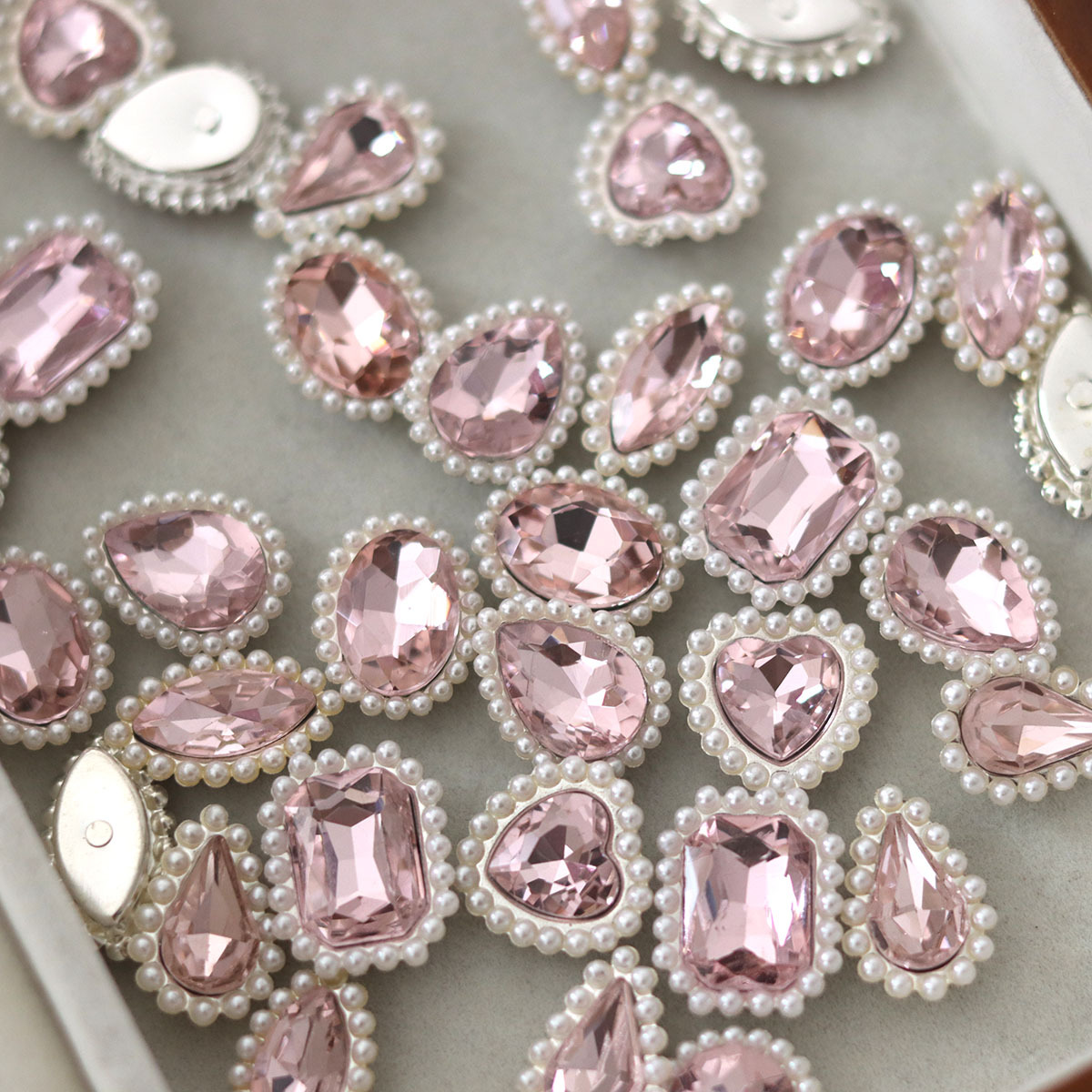 Sew On Rhinestone - 10 pièces/sac Strass en verre rose