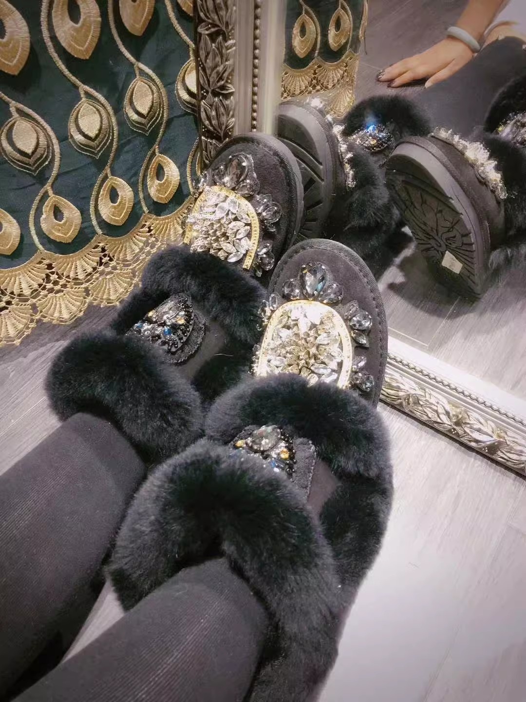 Bottes de neige en fourrure de - Sew On Rhinestone avis et prix