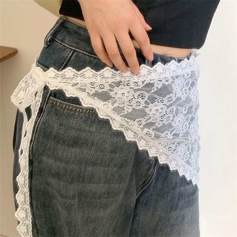 Jupe courte en dentelle triang - Lace Ribbon Trim avis et prix