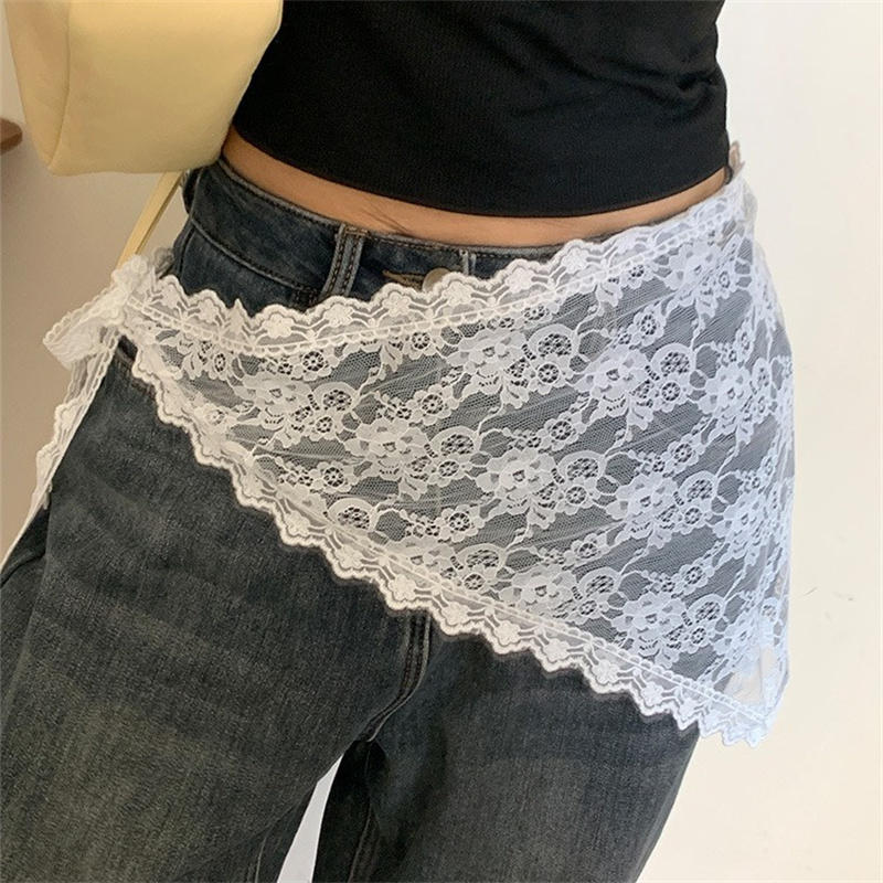 Jupe courte en dentelle triang - Lace Ribbon Trim avis et prix