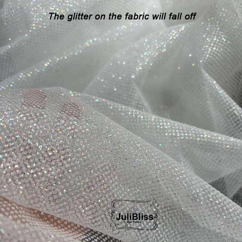 Tissu en Tulle blanc scintilla - Sequin Fabric Panel avis et prix